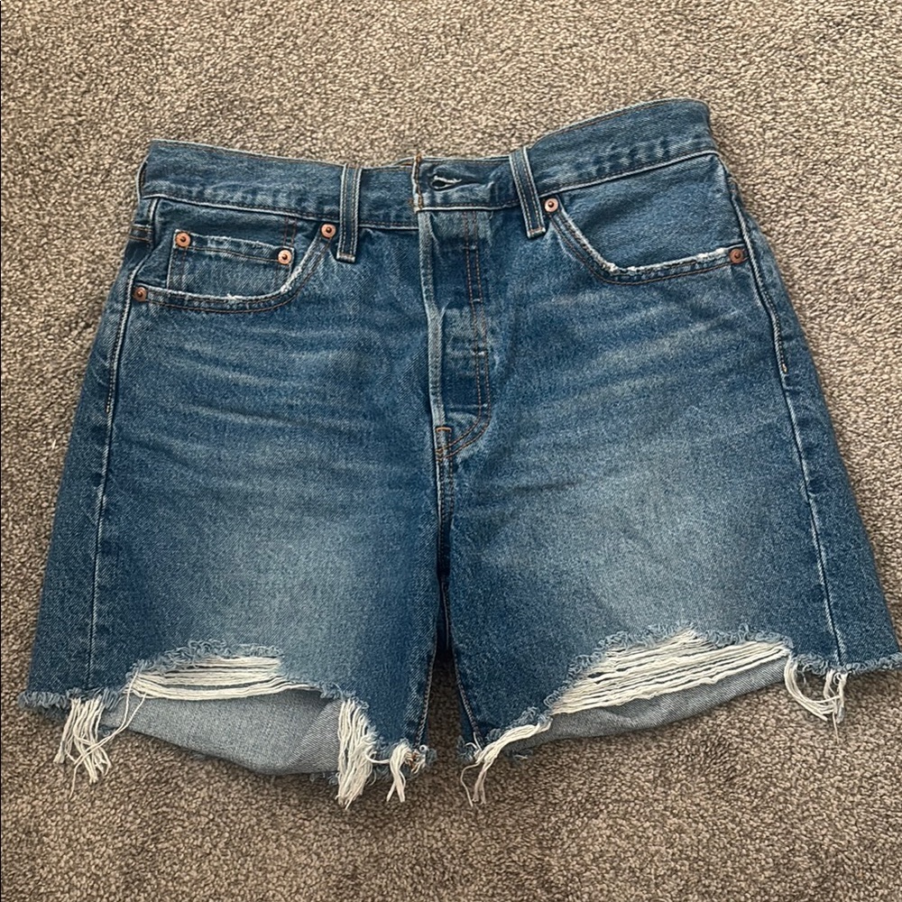 Levi's Blue Jean Shorts Distressed Cut-Offs